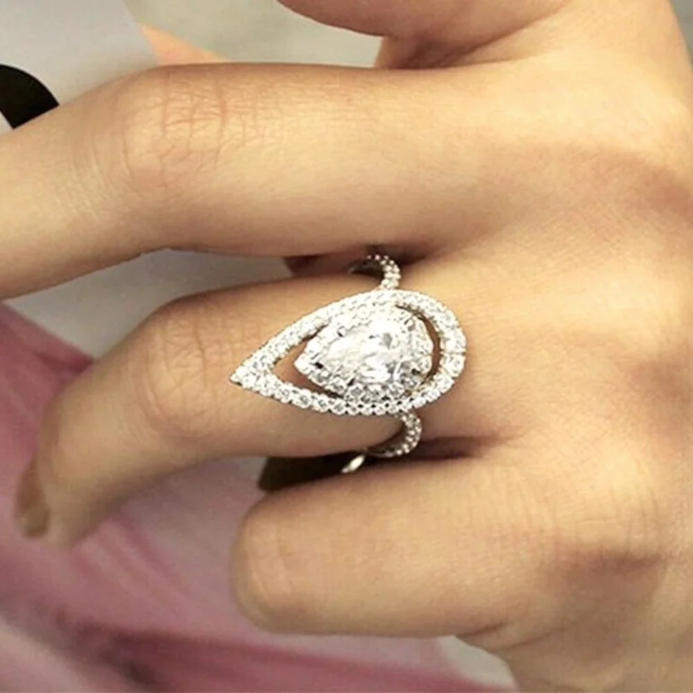Gorgeous 925 Silver Diamond Ring